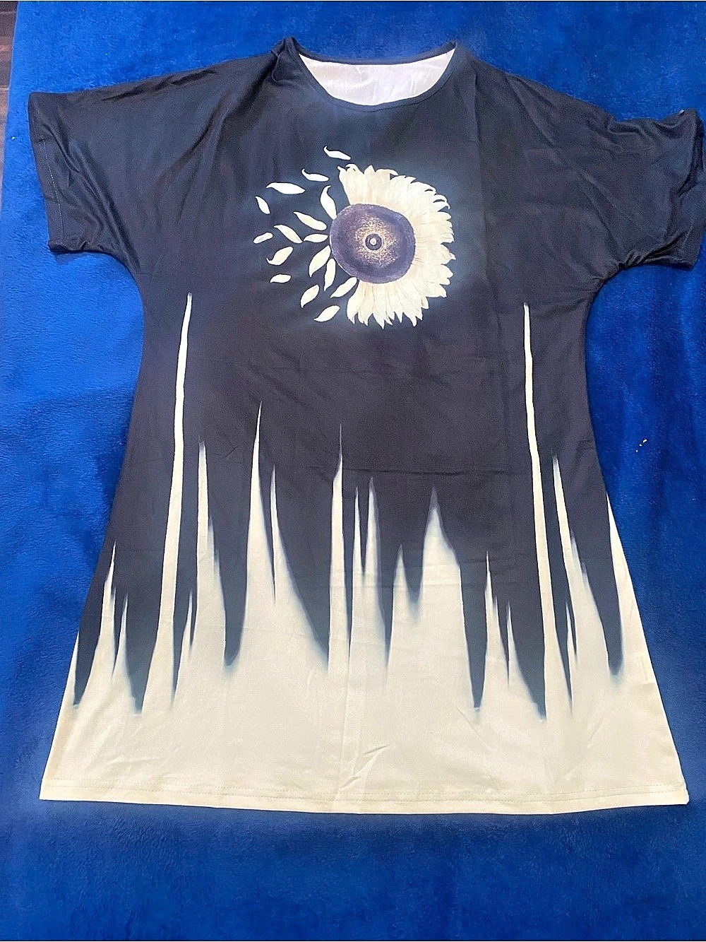 Black & Cream Abstract Mini Dress Size Small NWT